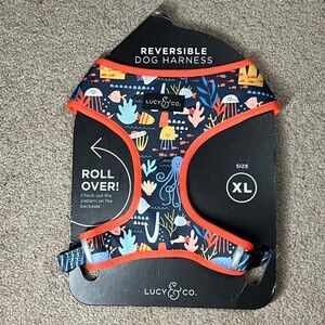 Lucy & Co. Reversible Dog Harness XL Bright Colorful Graphic Print Design